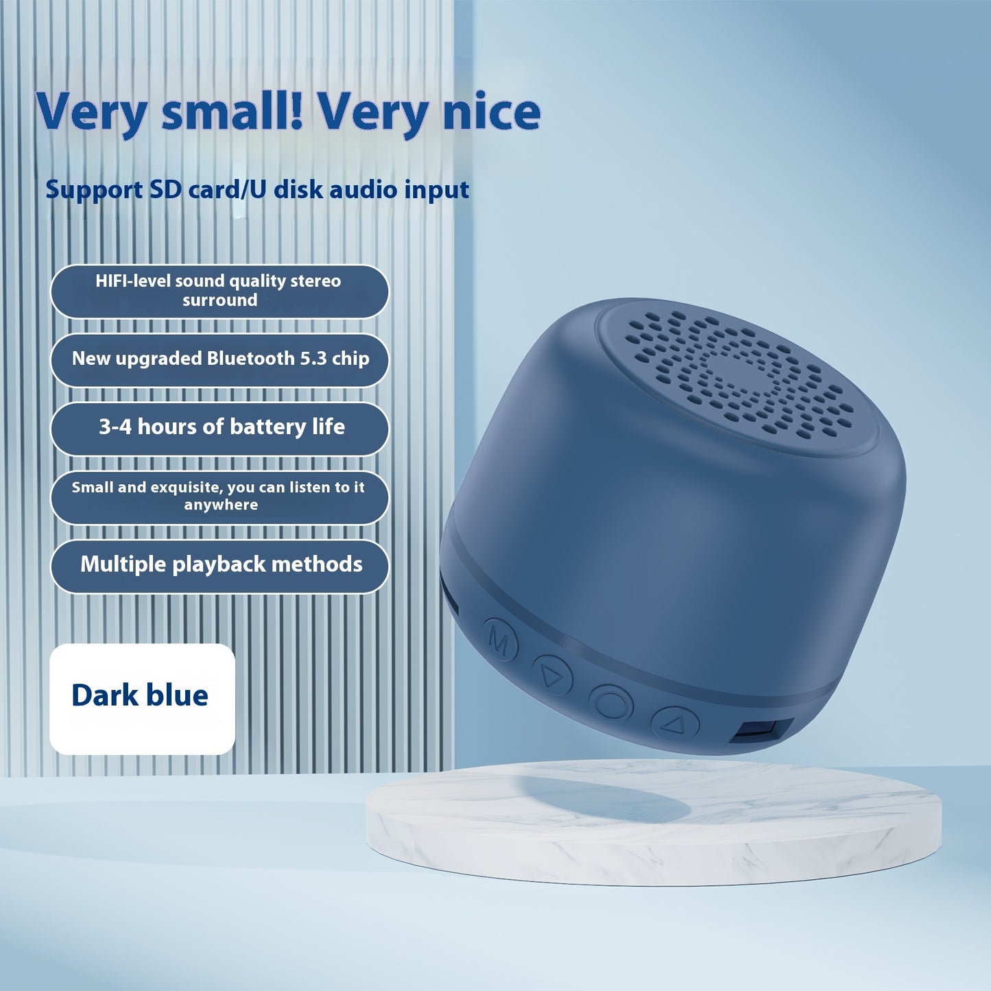 Macaron Mini Bluetooth USB Card Surround Mini Speaker