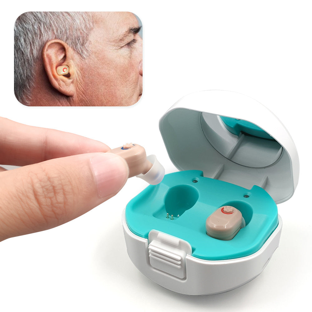 Wireless invisible hearing aid for the elderly