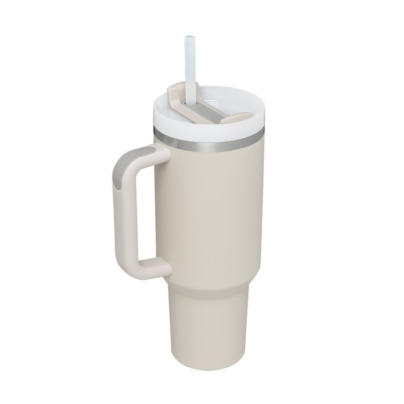 40 Oz Tumbler With Handle Straw, Insulated, and Stainless Steel
