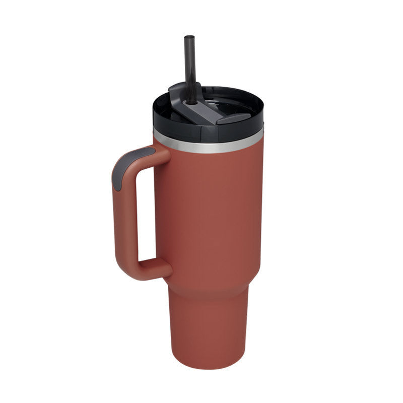 40 Oz Tumbler With Handle Straw, Insulated, and Stainless Steel