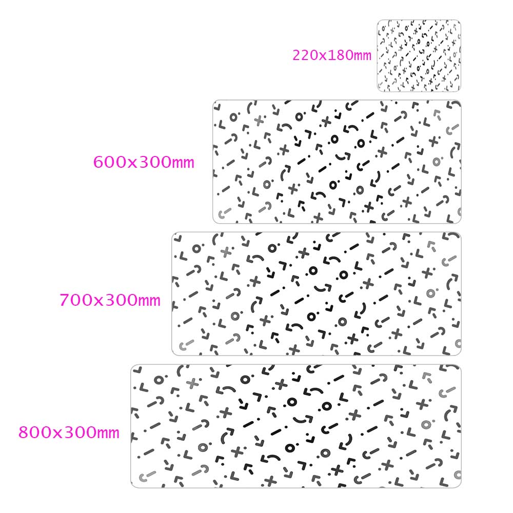 Black And White Gaming Mouse Pad 800x300 Lengthened