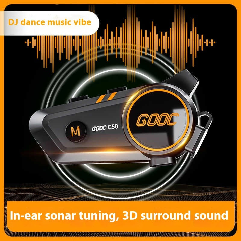 Wireless Full Half Helmet Waterproof Riding Intercom Earphones