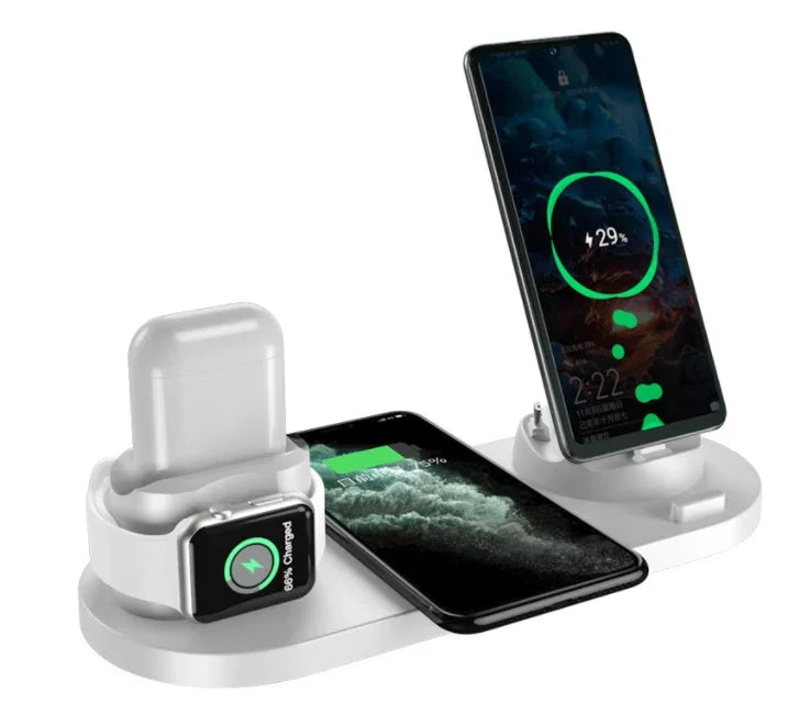 Wireless 6-in-1 Charging Dock Station for Multiple Devices