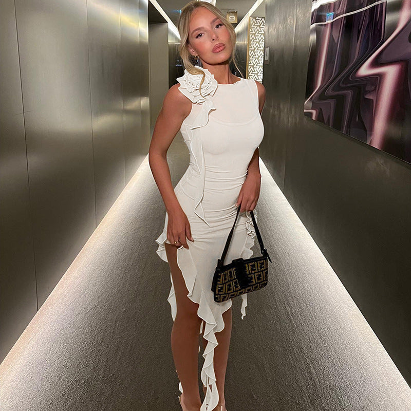 Nightclub Sheer Mesh Dress Women's Clothing