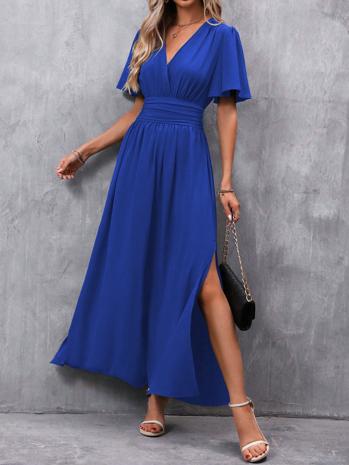 Fashionable Elegant Split Dress Women's Clothing