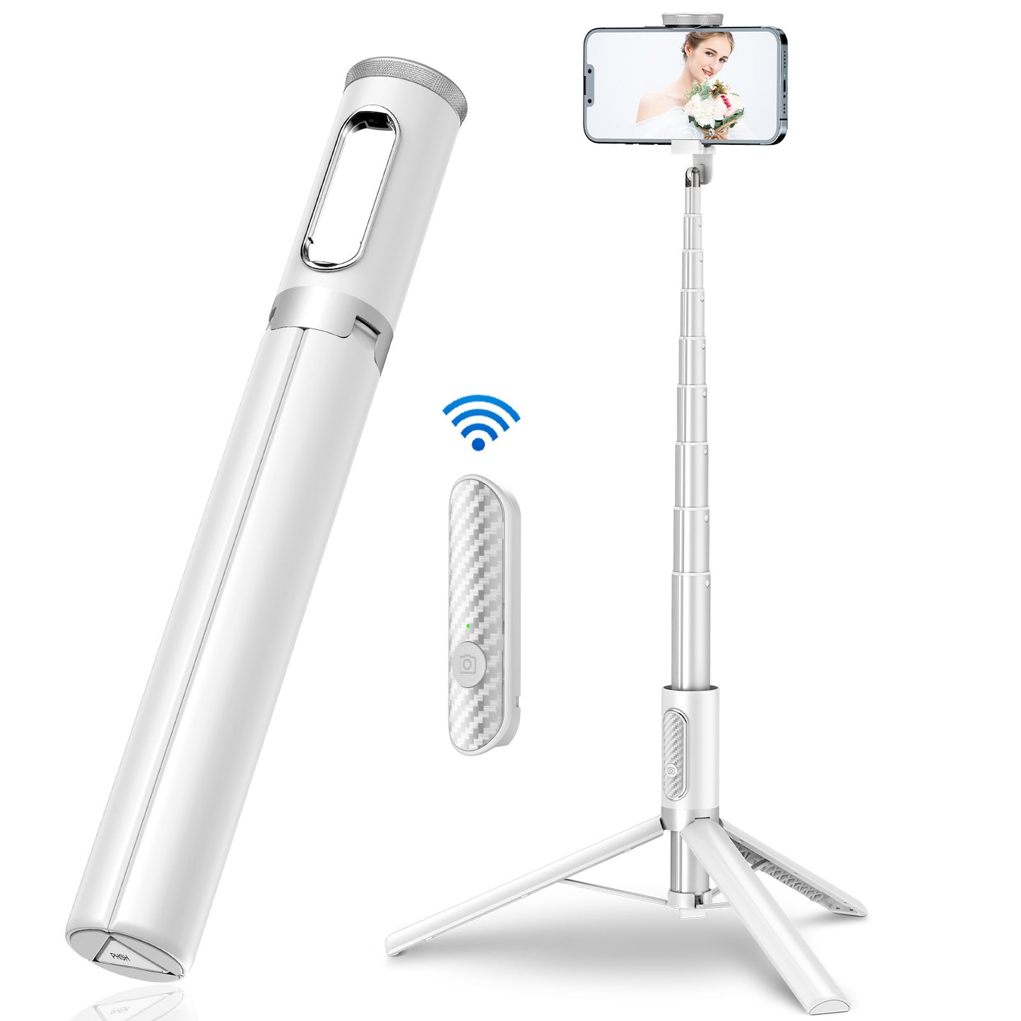 Integrated Bluetooth Selfie Stick Aluminum Alloy Camera Tripod