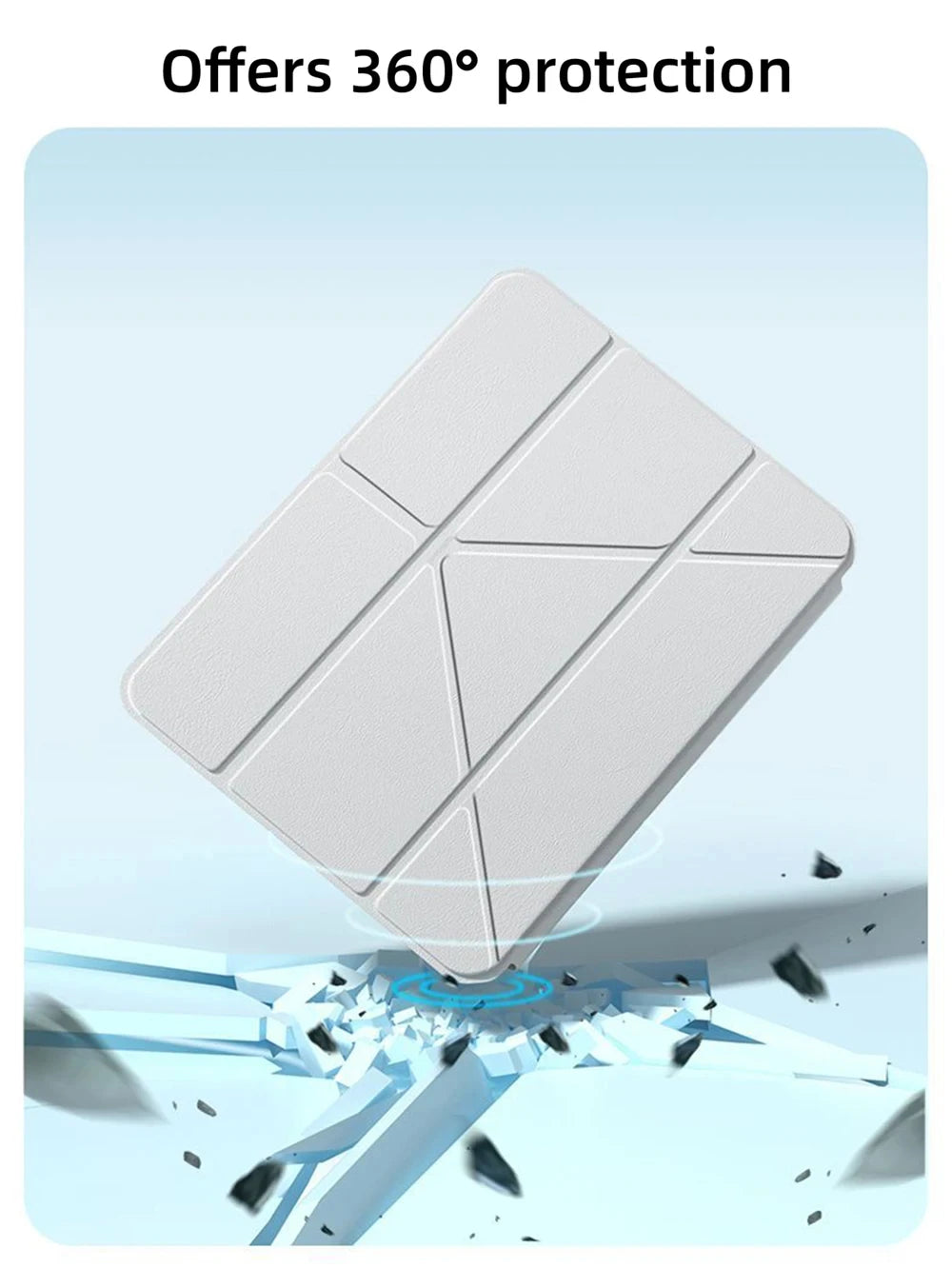 For iPad 10th Generation Case Y-fold Track Clear Cover for Air 4 5 6 10.9in 11in 13in For Air 2 9.7 Pro 11 12.9 13 Mini 6 7 Case