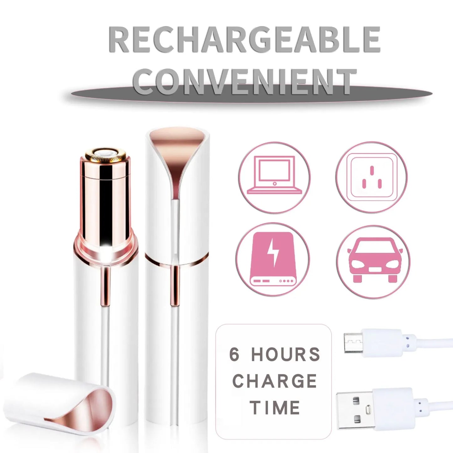Portable Lipstick Shaped Electric Hair Remover