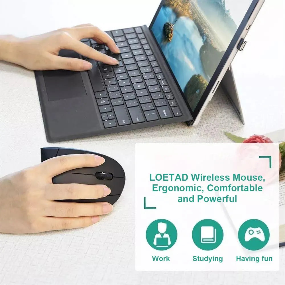 Ergonomic 2.4GHz Wireless Optical Vertical Mouse