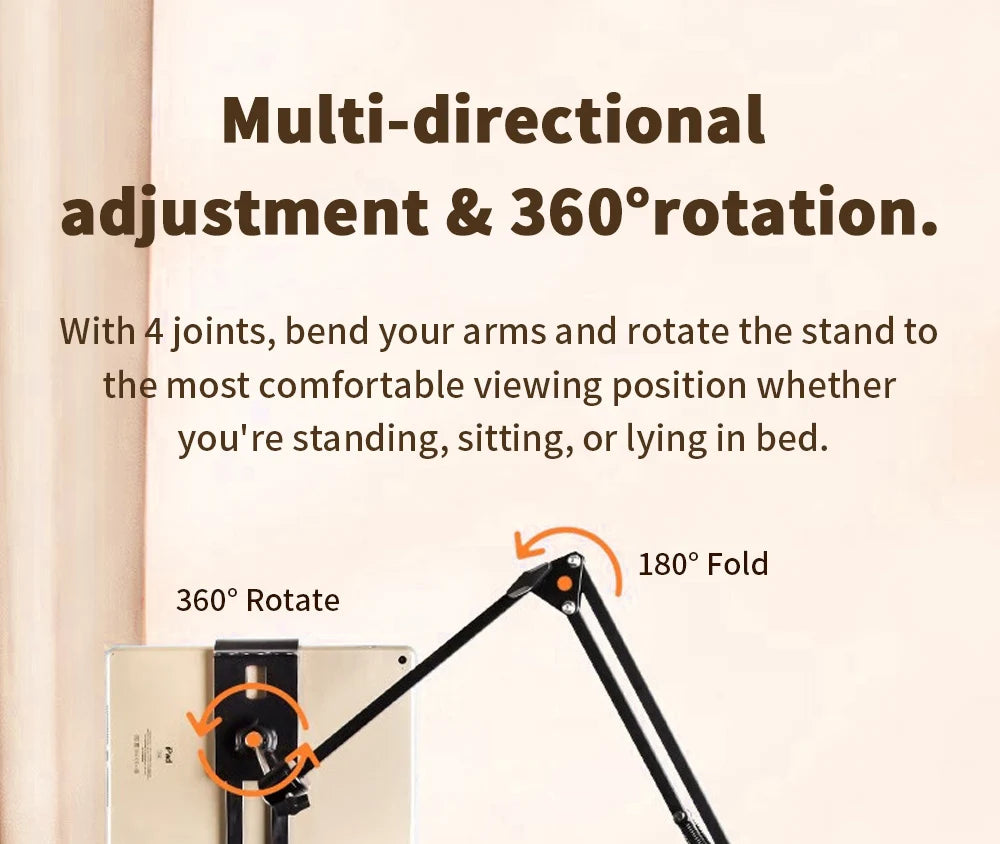 Adjustable Metal Arm Tablet Mount