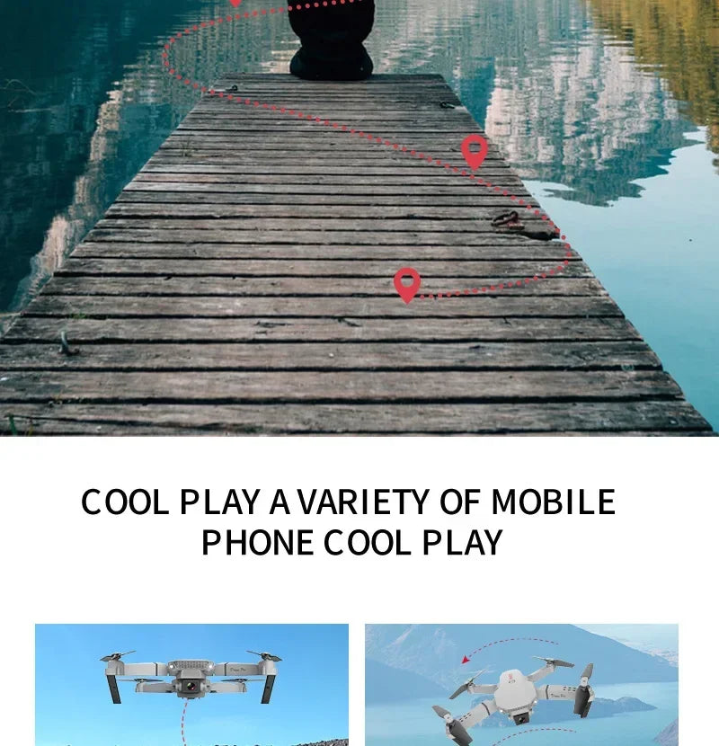New E88 Pro WIFI FPV Drone Wide Angle HD 4K 1080P Camera Height Hold RC Foldable Quadcopter Dron Helicopter Toys Gift