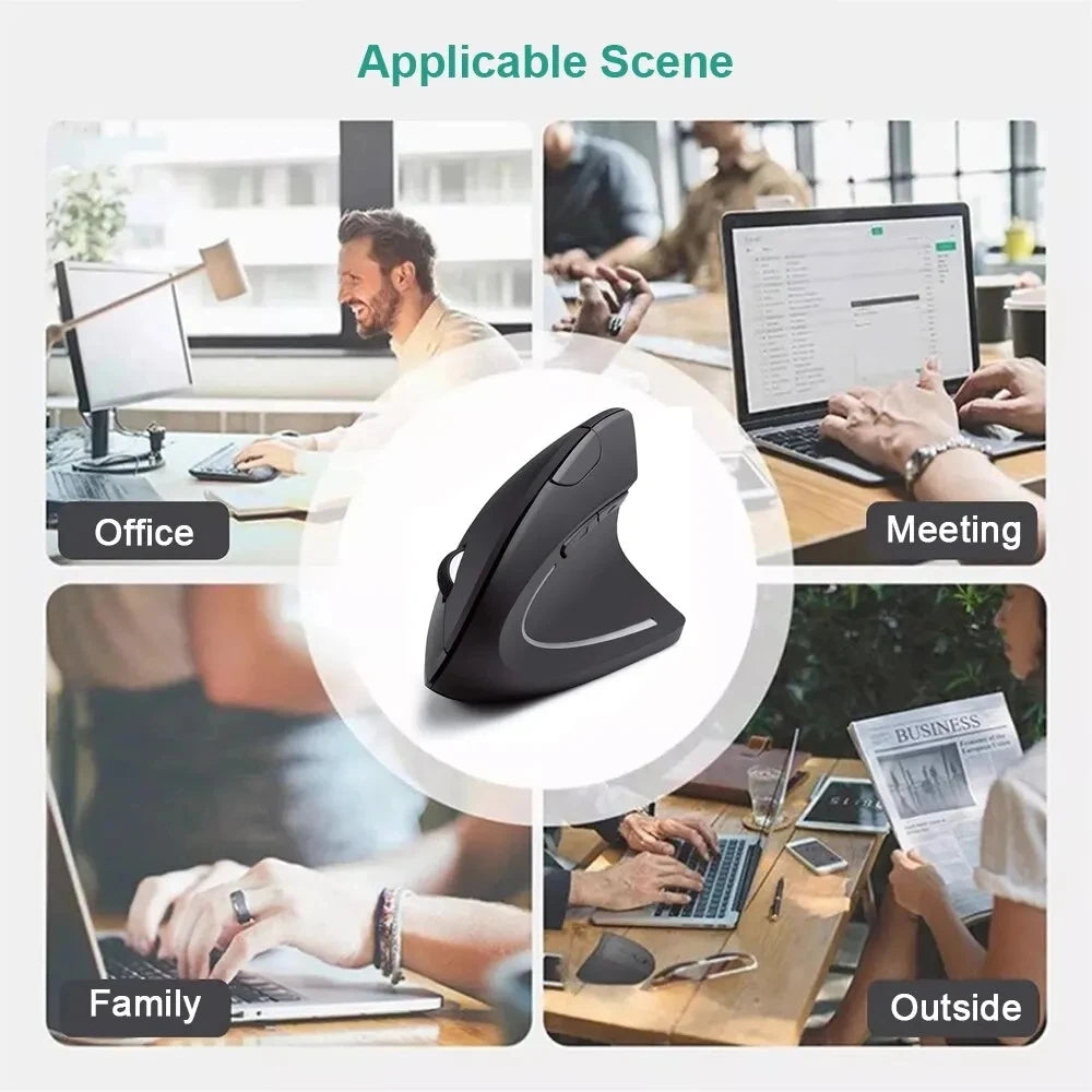 Ergonomic 2.4GHz Wireless Optical Vertical Mouse