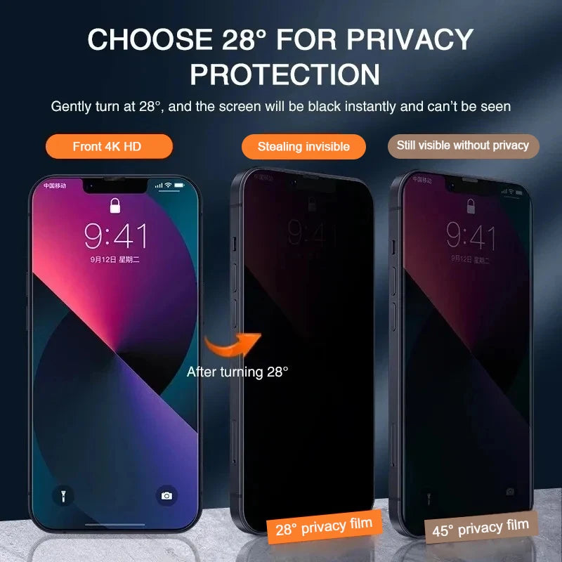 Anti-Spy Tempered Glass Screen Protector – Secure Your Privacy, Protect Your Screen