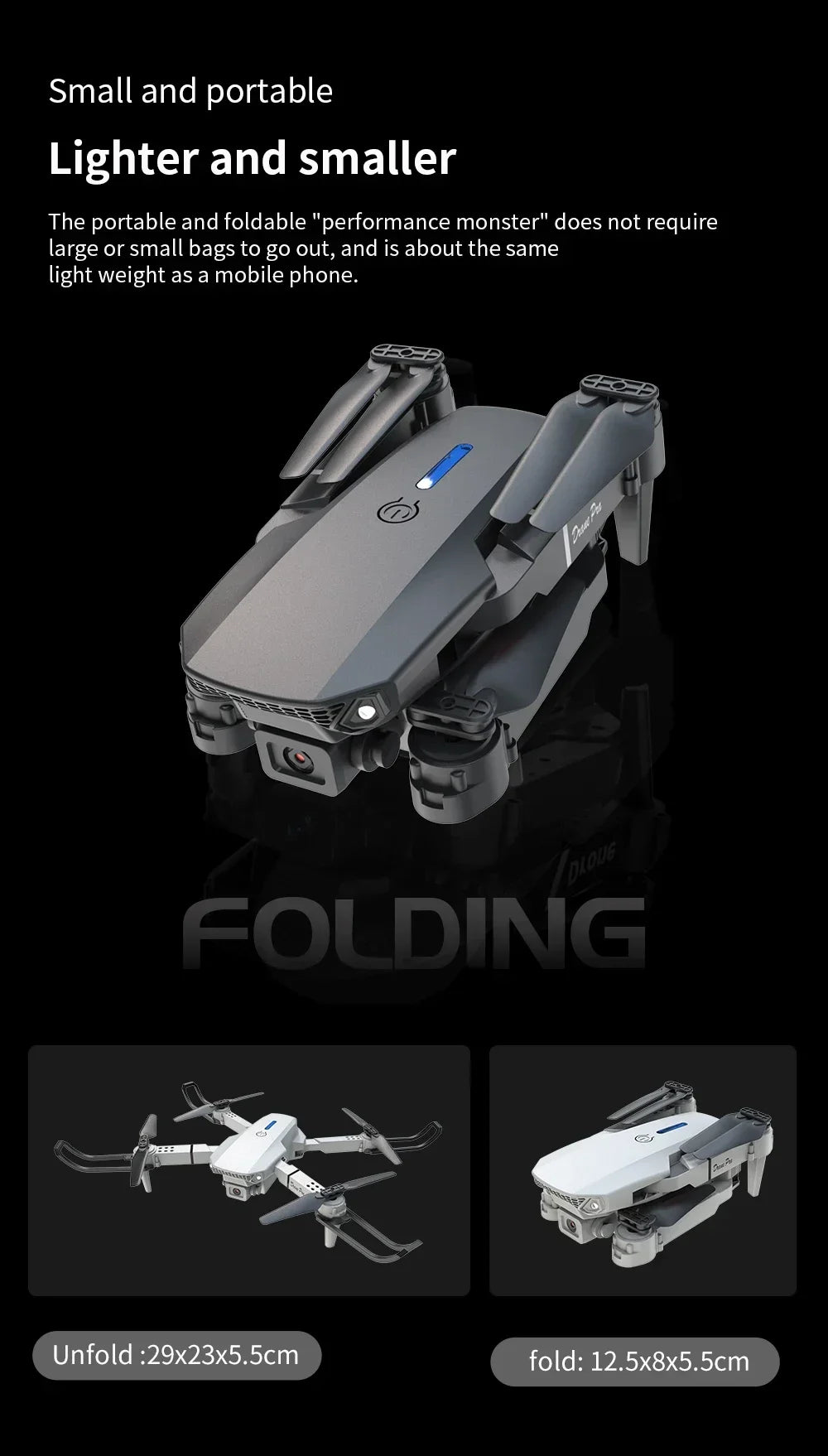 New E88Pro RC Drone 4K Professinal With 1080P Wide Angle Dual HD Camera Foldable RC Helicopter WIFI FPV Height Hold Apron Sell