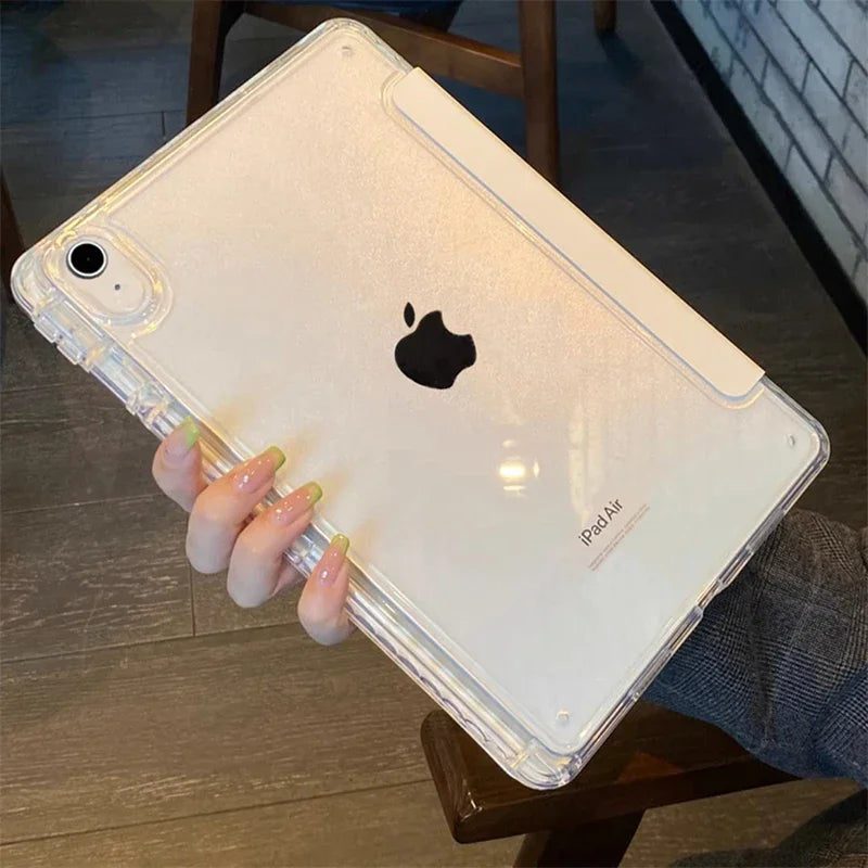 With Pencil Holder Case For IPad Pro 11 IPad 10th Generation IPad 10.2 8th 9th A16 Cover Air6 5 4 10.9 Pro 12.9 13 2025 M3 M2