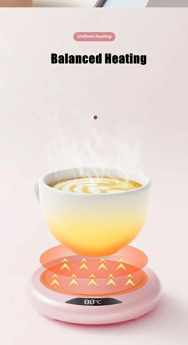 Thermostat Coaster USB Home Heating Coaster 3-speed Adjustment Heating 55 Degrees Constant Temperature