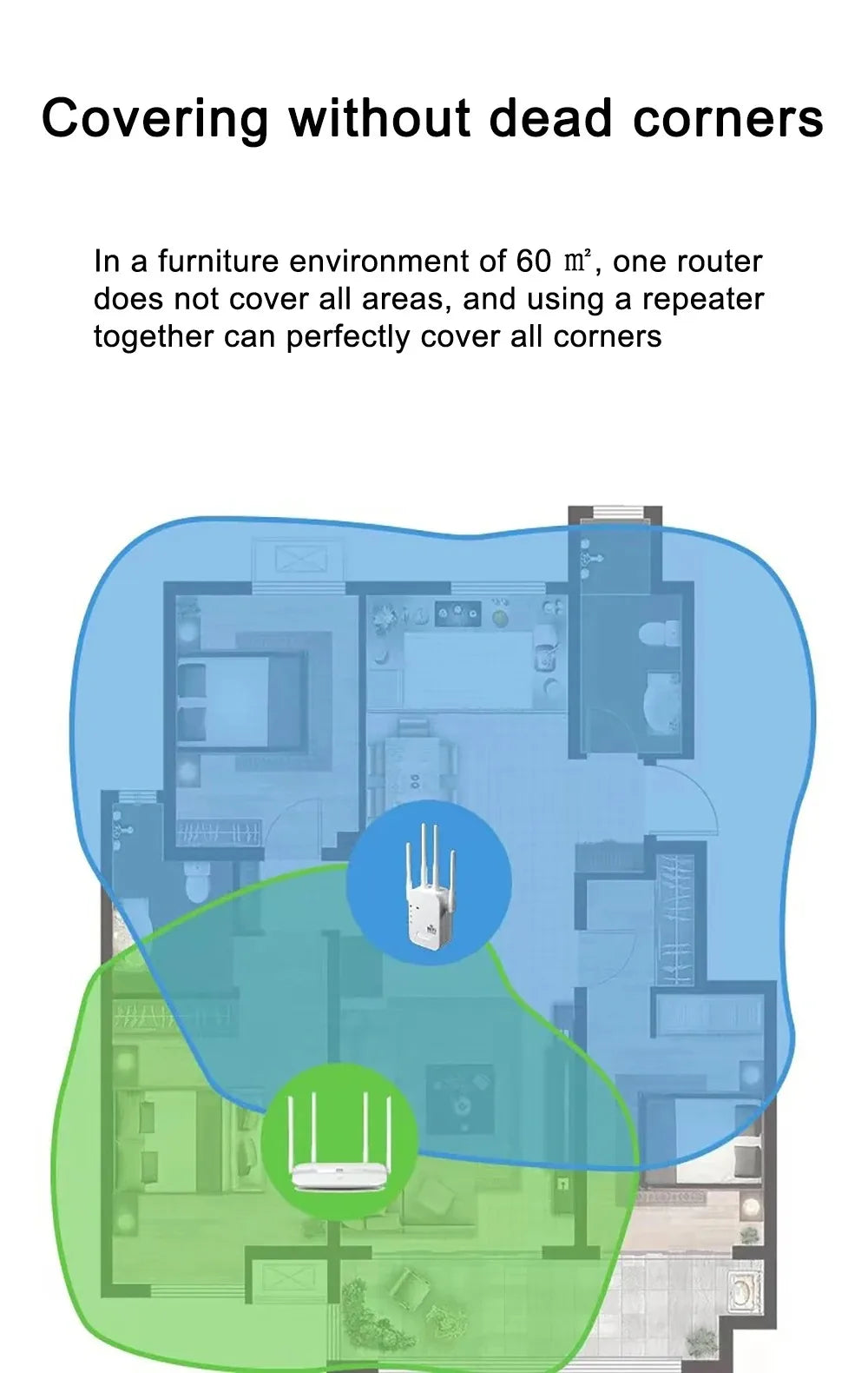 1200Mbps Dual-Band WiFi Repeater