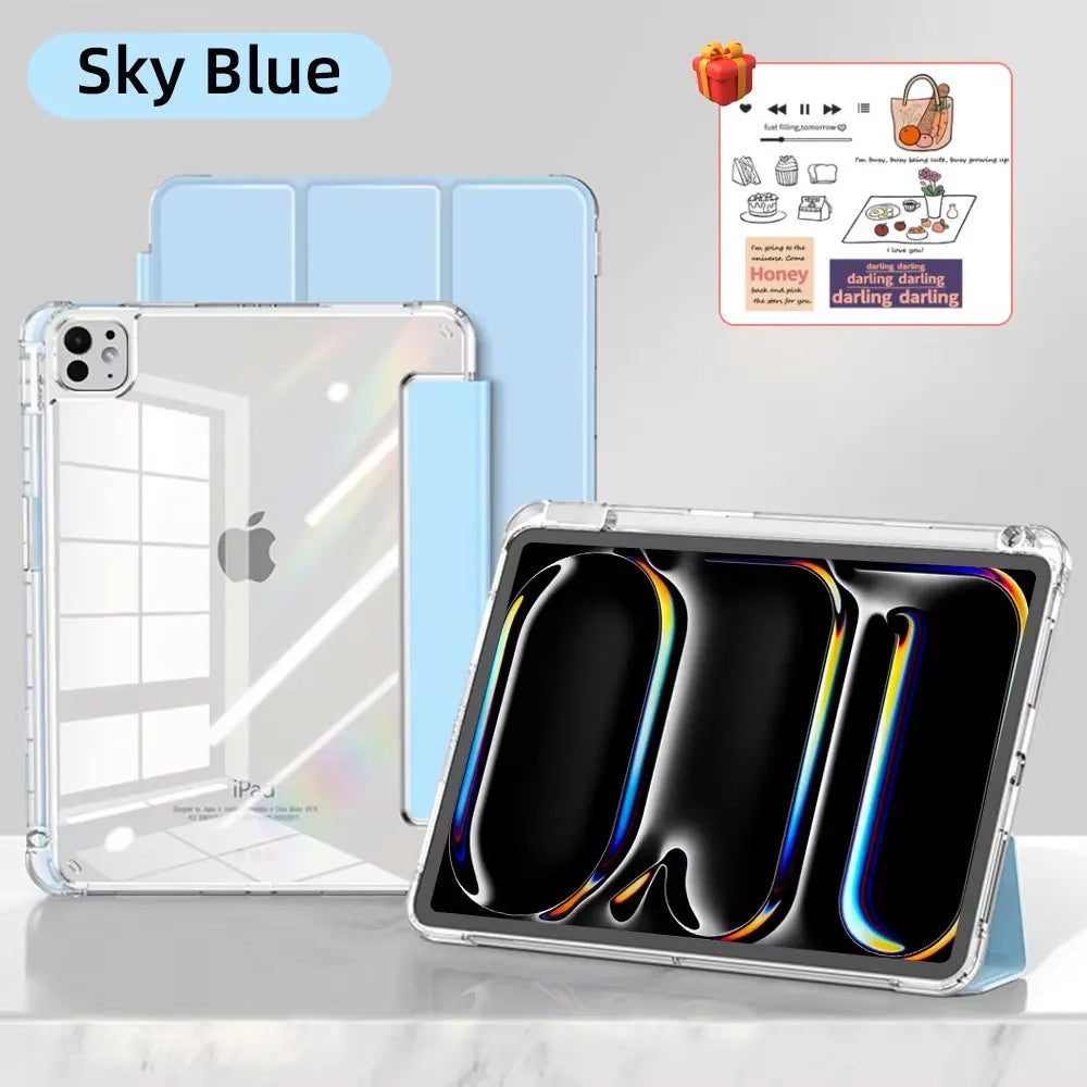 For 2024 iPad Air 6 Case iPad Air 5 6 11 iPad Pro 11 12.9 13 10 Gen 10.2 9th 8th 7th 9.7 6th 5th Mini 7 6 Case With Pen Holder