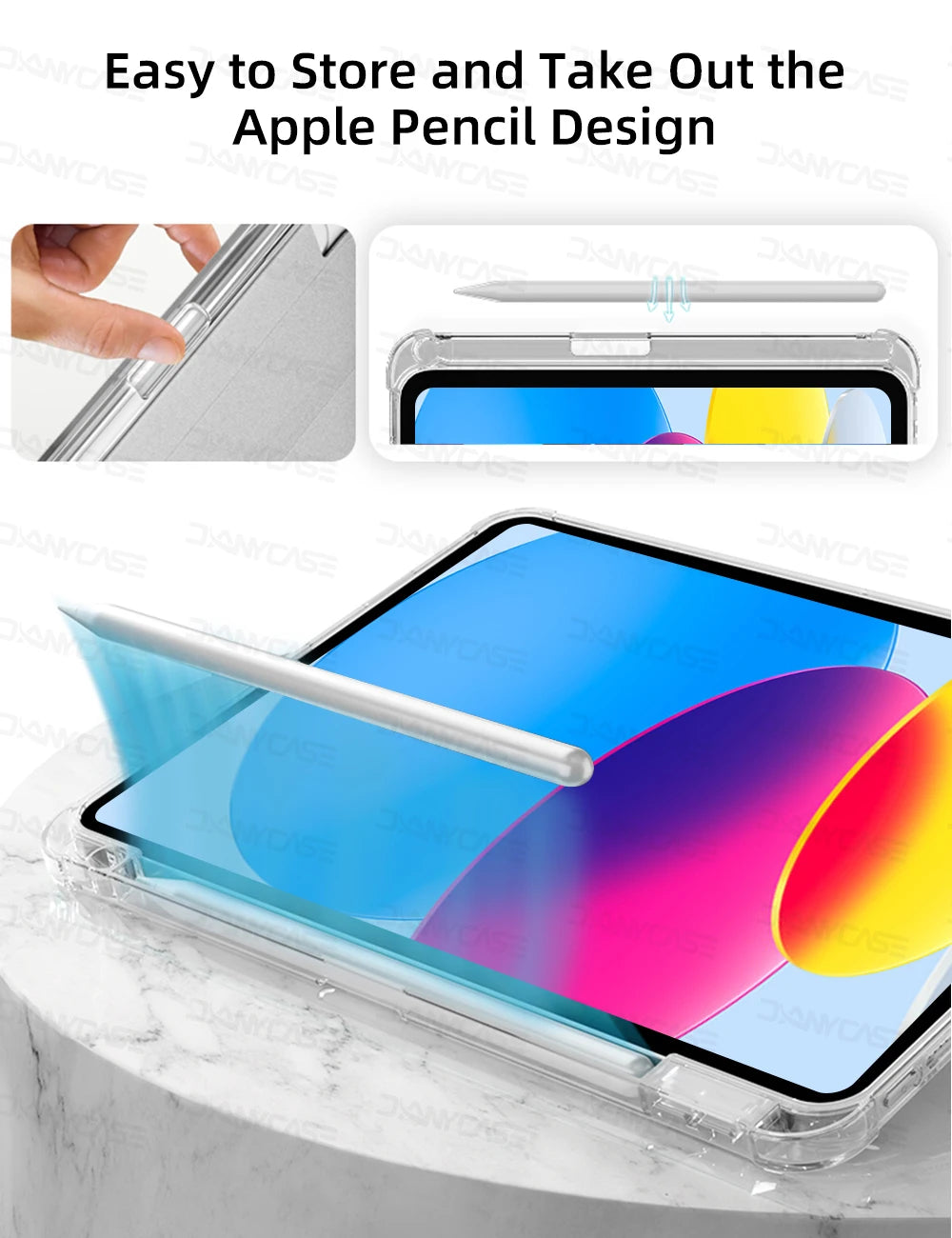 For 2024 iPad Air 6 Case iPad Air 5 6 11 iPad Pro 11 12.9 13 10 Gen 10.2 9th 8th 7th 9.7 6th 5th Mini 7 6 Case With Pen Holder