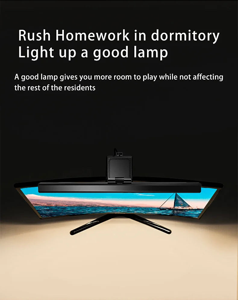 50cm Computer Monitor Light Bar Screen Hanging Lights Stepless Dimming USB Desk Lamp For Study Reading Light Table Monitor Lamp