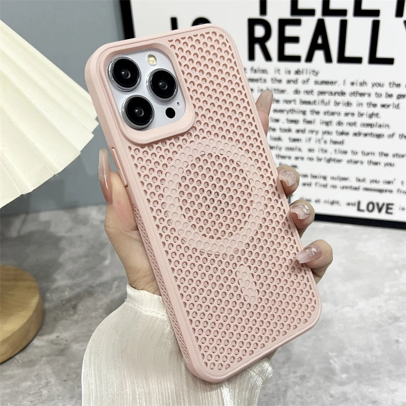 Heat Dissipation Magsafe Mesh Case For iPhone