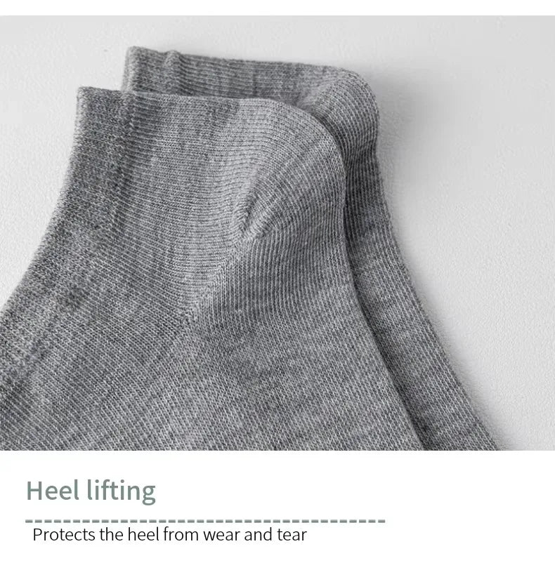 10 Pairs Women/Men Boat Socks Invisible Low Cut Silicone Non-slip Summer No-show Ankle Socks Solid Color Casual Breathable