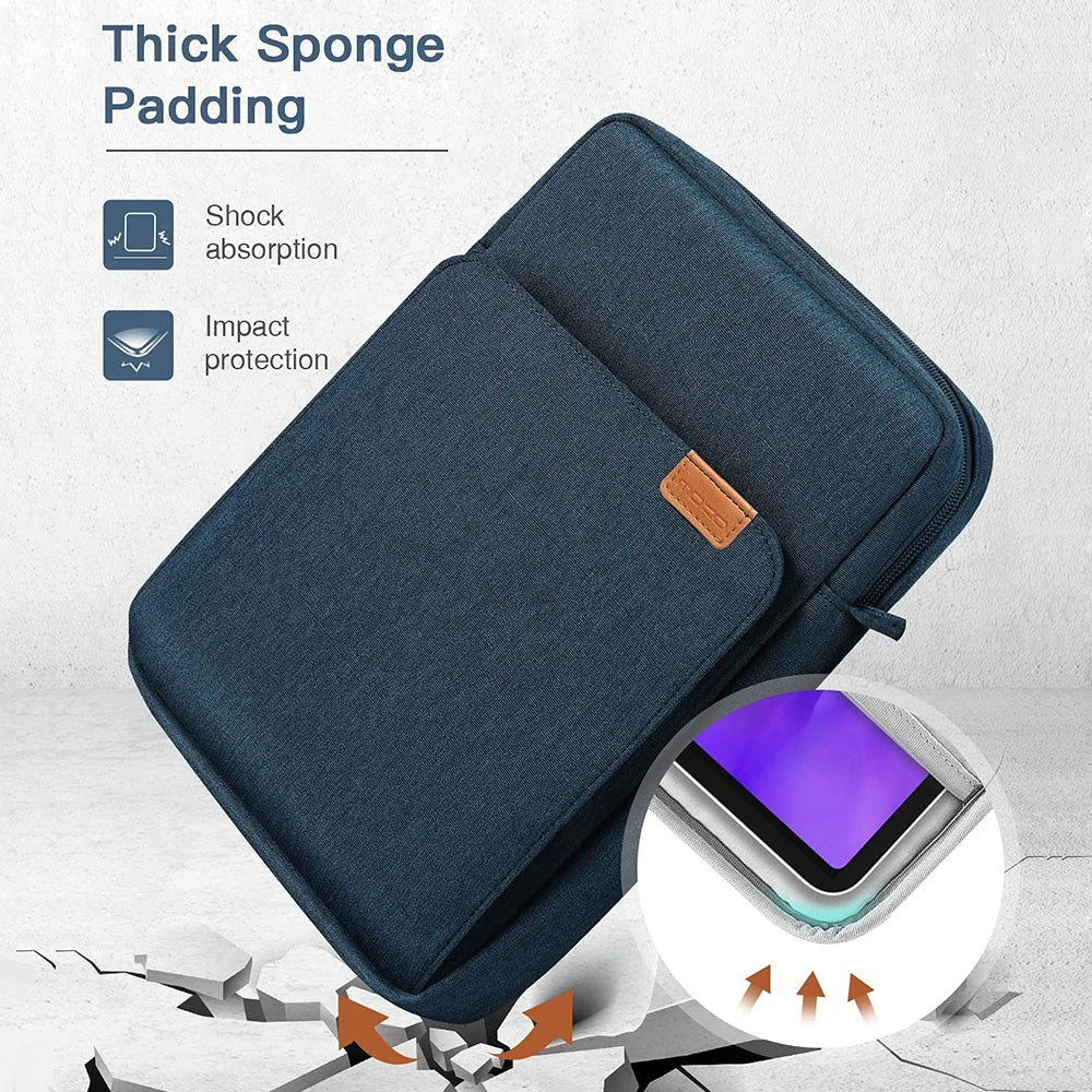 Tablet Bag For iPad Pro 12.9 iPad Air 11 13 2024 Pouch Case For iPad 7 8 9 10th Generation Air 5 4 3 Portable Sleeve Tablet Bag