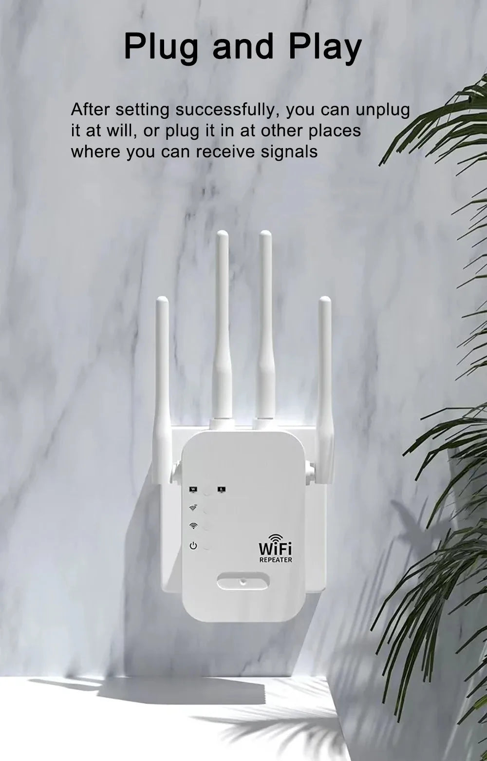 1200Mbps Dual-Band WiFi Repeater