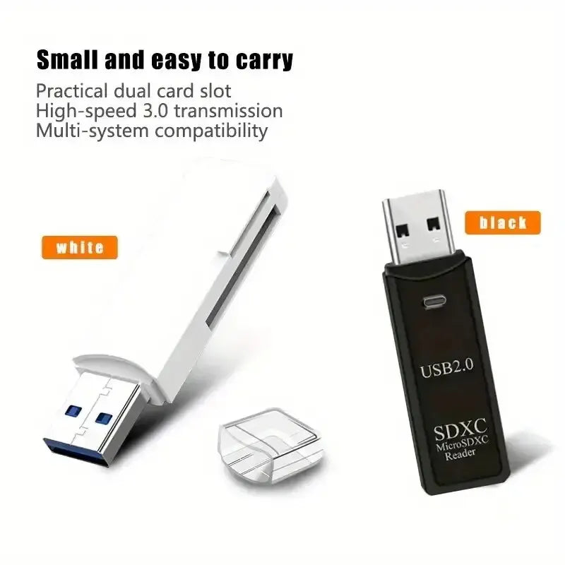 Robust 2-in-1 USB 3.0 2.0 Micro SD Card Reader
