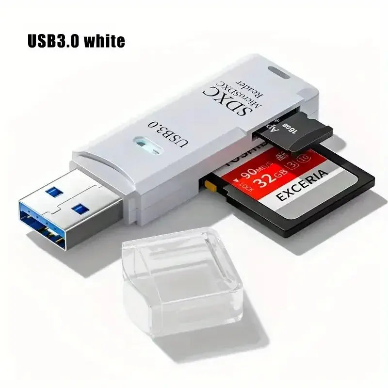 Robust 2-in-1 USB 3.0 2.0 Micro SD Card Reader