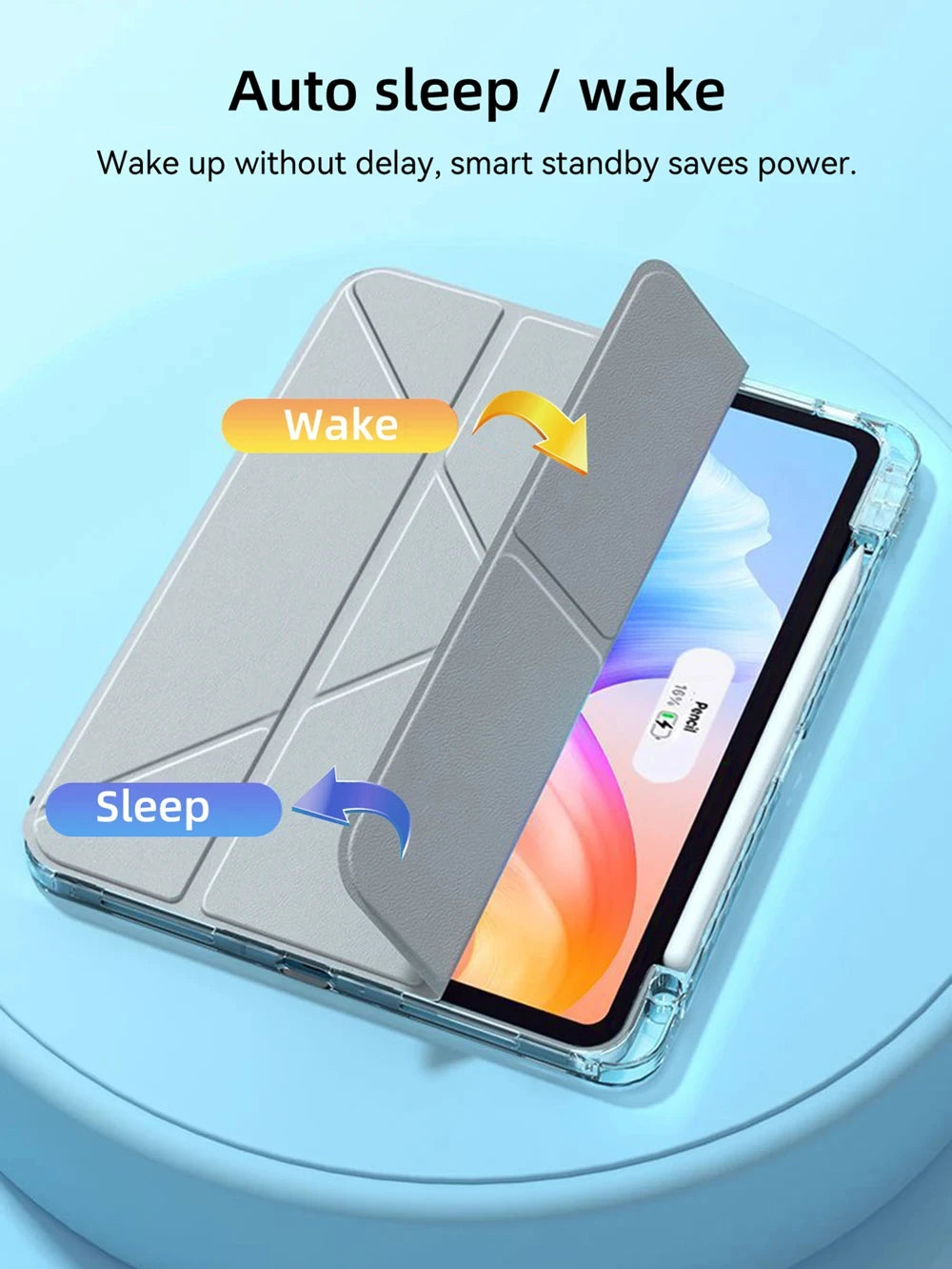 For iPad 10th Generation Case Y-fold Track Clear Cover for Air 4 5 6 10.9in 11in 13in For Air 2 9.7 Pro 11 12.9 13 Mini 6 7 Case