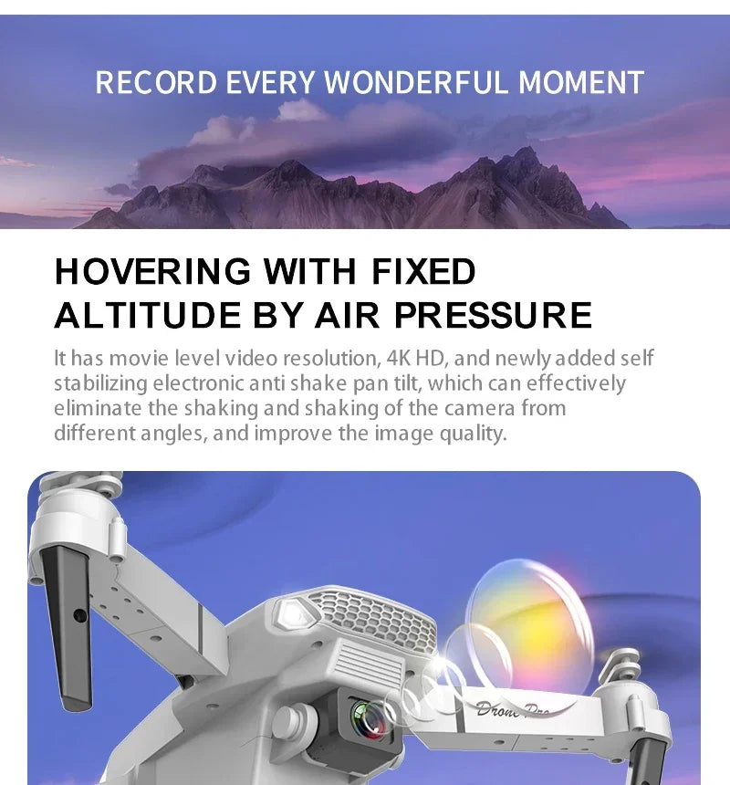 New E88 Pro WIFI FPV Drone Wide Angle HD 4K 1080P Camera Height Hold RC Foldable Quadcopter Dron Helicopter Toys Gift