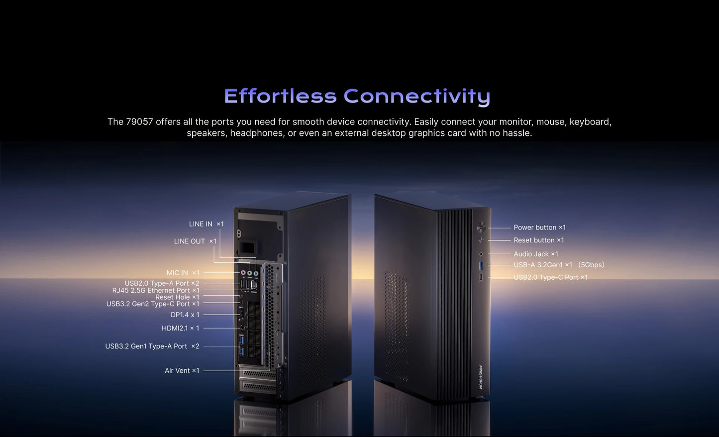 MINISFORUM MINI PC 795S7 - Mini Gaming Desktop