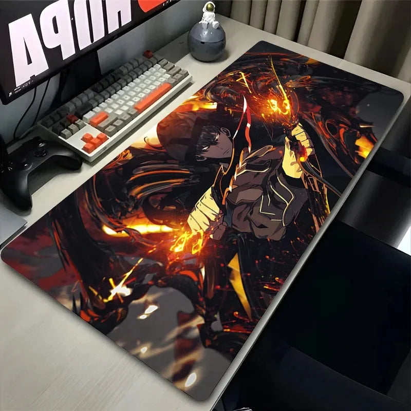 Purple Clouds Mouse Pad XXL PC Cool Anime S-solo L-leveling Desk Mat Large Gamer Cabinet Mousepad Laptop Keyboard Rug Best Gift