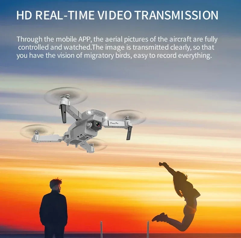New E88 Pro WIFI FPV Drone Wide Angle HD 4K 1080P Camera Height Hold RC Foldable Quadcopter Dron Helicopter Toys Gift