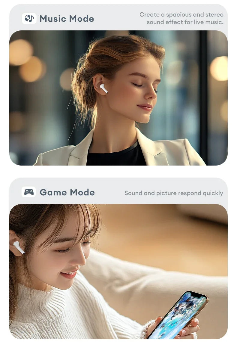 Lenovo LP5 PRO Wireless Bluetooth 5.4 Earphones TWS HiFi Sound Gaming Earbuds LP5Pro Sport headset Long Standby Touch Control