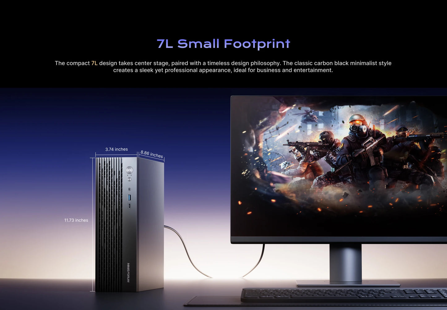 MINISFORUM MINI PC 795S7 - Mini Gaming Desktop