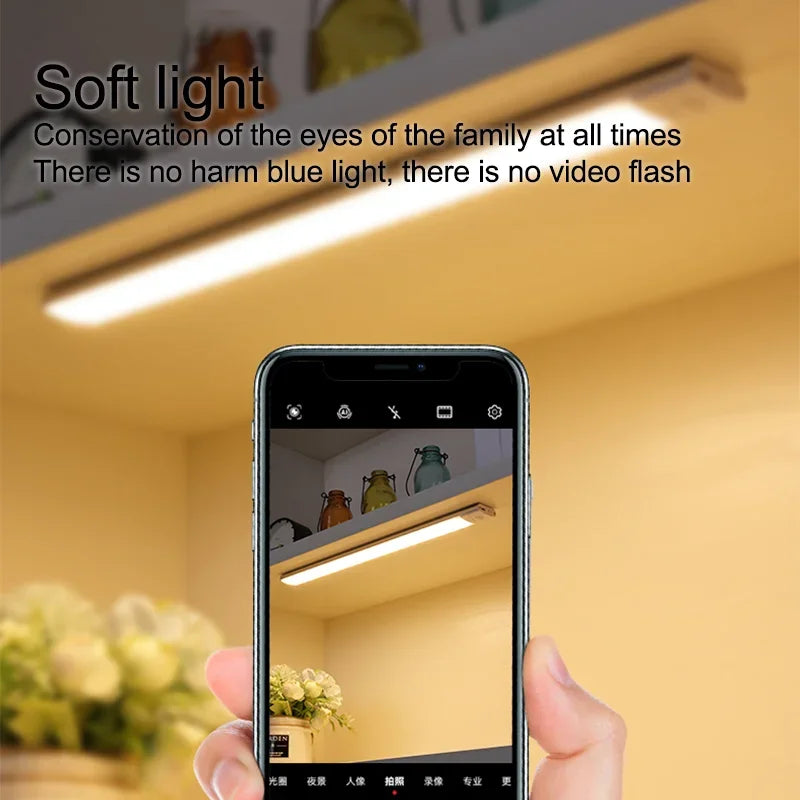 10/20/30/40/60CM Night Light USB Rechargeable Motion Sensor Led Light