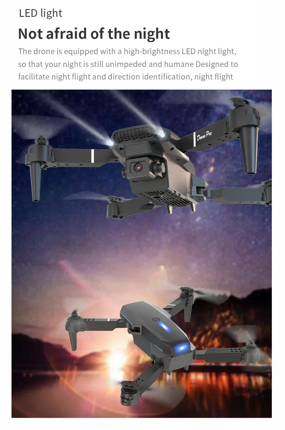 New E88Pro RC Drone 4K Professinal With 1080P Wide Angle Dual HD Camera Foldable RC Helicopter WIFI FPV Height Hold Apron Sell