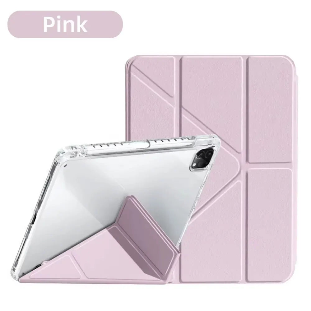 For iPad 10th Generation Case Y-fold Track Clear Cover for Air 4 5 6 10.9in 11in 13in For Air 2 9.7 Pro 11 12.9 13 Mini 6 7 Case