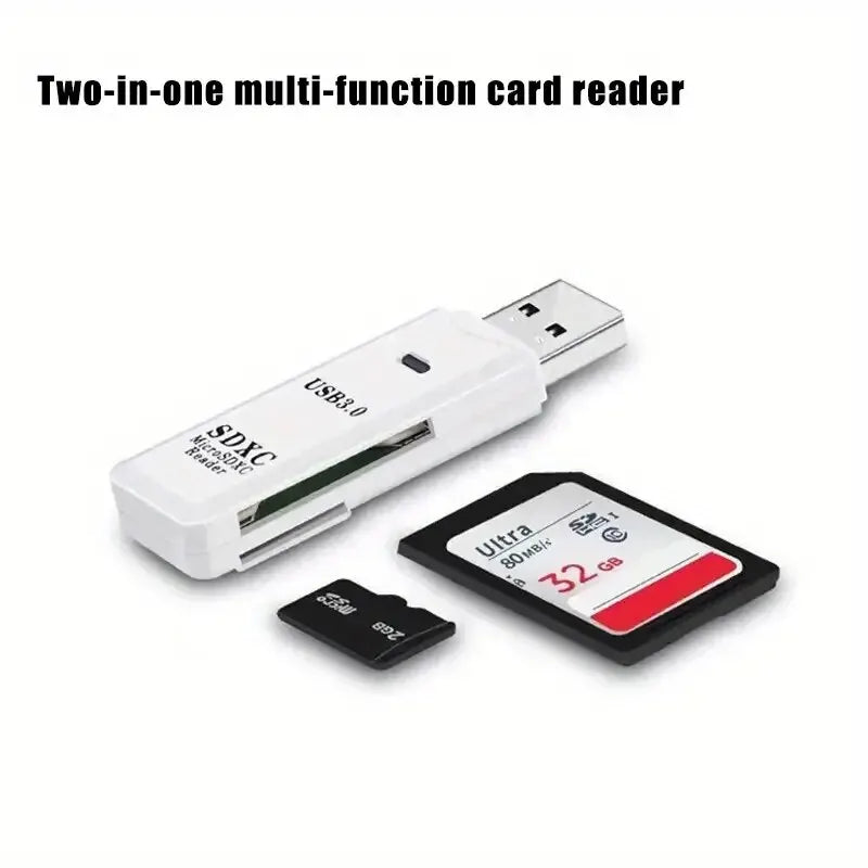Robust 2-in-1 USB 3.0 2.0 Micro SD Card Reader