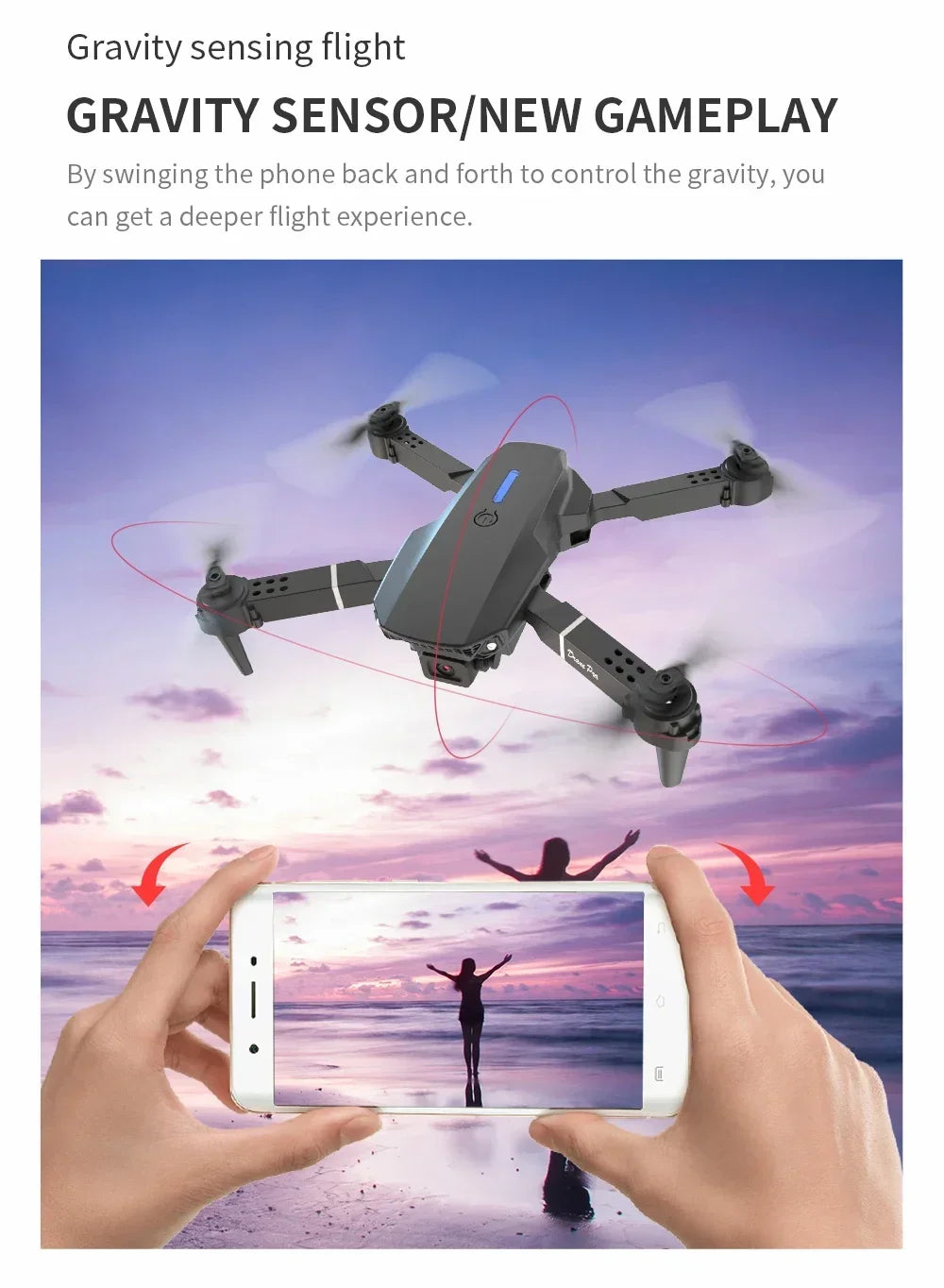 New E88Pro RC Drone 4K Professinal With 1080P Wide Angle Dual HD Camera Foldable RC Helicopter WIFI FPV Height Hold Apron Sell