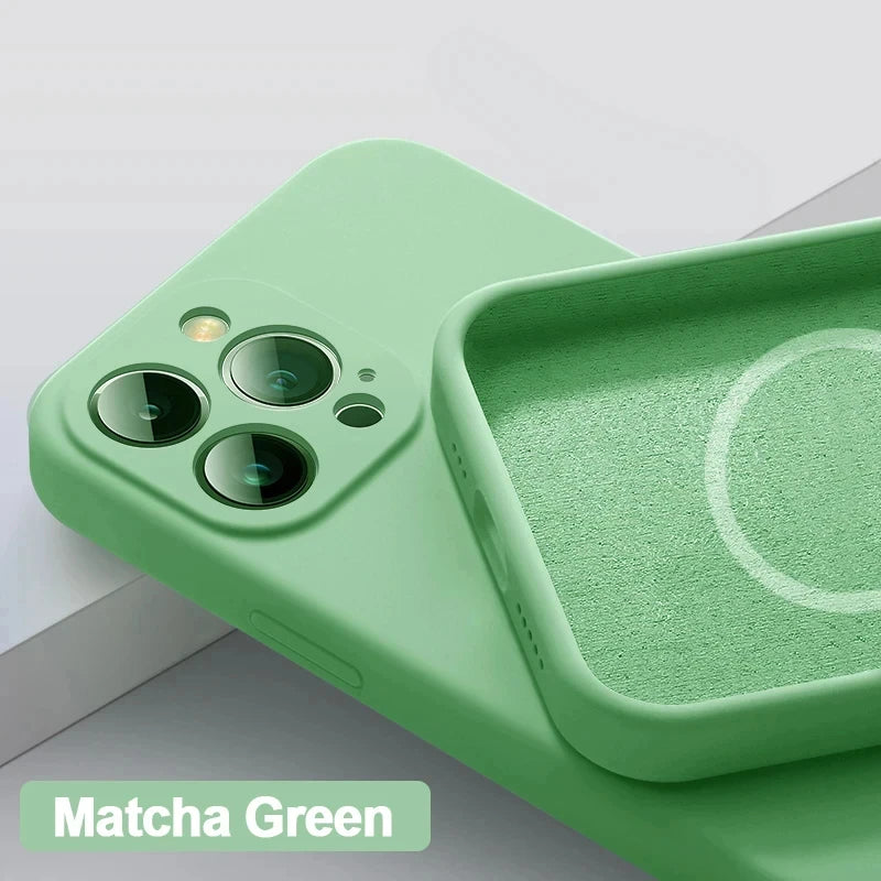 Original Wireless Charging For Magsafe Liquid Silicone Bumper Case For iPhone