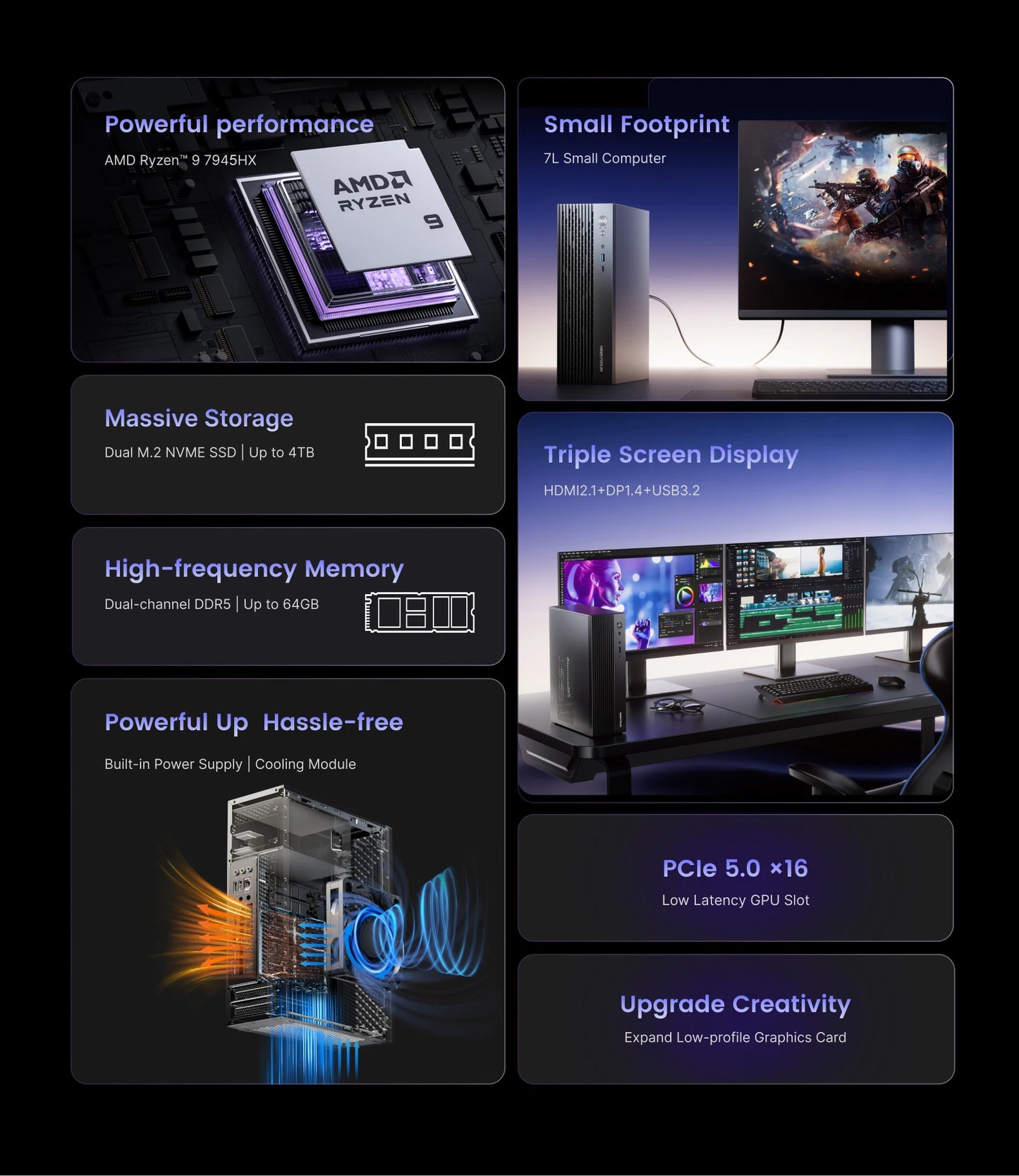 MINISFORUM MINI PC 795S7 - Mini Gaming Desktop