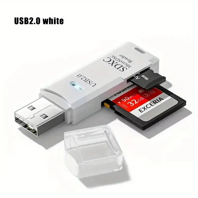 Robust 2-in-1 USB 3.0 2.0 Micro SD Card Reader