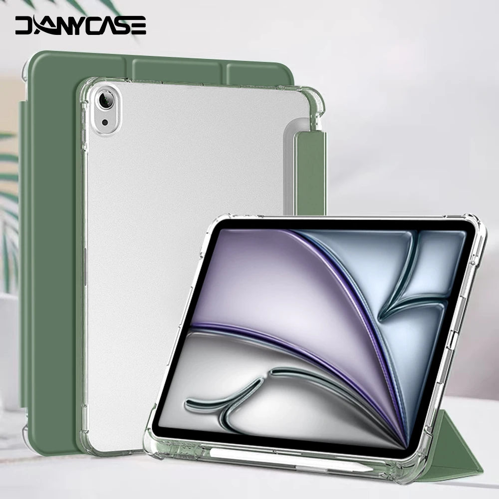 For 2024 iPad Air 6 Case iPad Air 5 6 11 iPad Pro 11 12.9 13 10 Gen 10.2 9th 8th 7th 9.7 6th 5th Mini 7 6 Case With Pen Holder