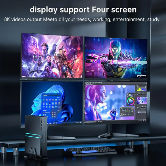 Mini Gaming PC with i7-13700F 16-Core Processor 5.6GHz 32G DDR5 RAM M.2 SSD Windows 11 pro GeForce RTX4070 Dual LAN WiFi6E BT5.3