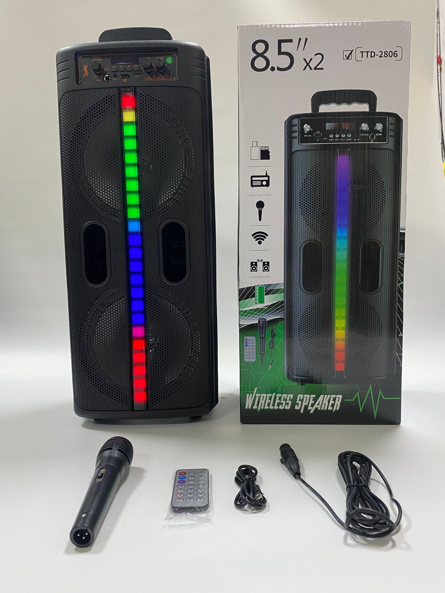 8.5Inch Wireless Bluetooth Speaker Double Bass