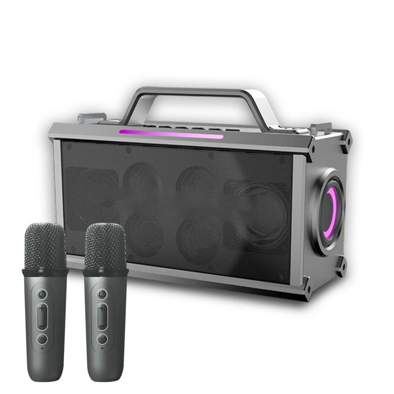Wireless Bluetooth Speaker, Home Karaoke, Outdoor Audio System, Portable Subwoofer With Microphone, High-quality Stereo