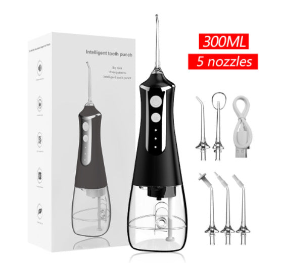 3 Modes Oral Irrigator USB Rechargeable Water Floss Portable Dental Water Flosser Jet 350ml Irrigator Dental Teeth Cleaner 5 Jet